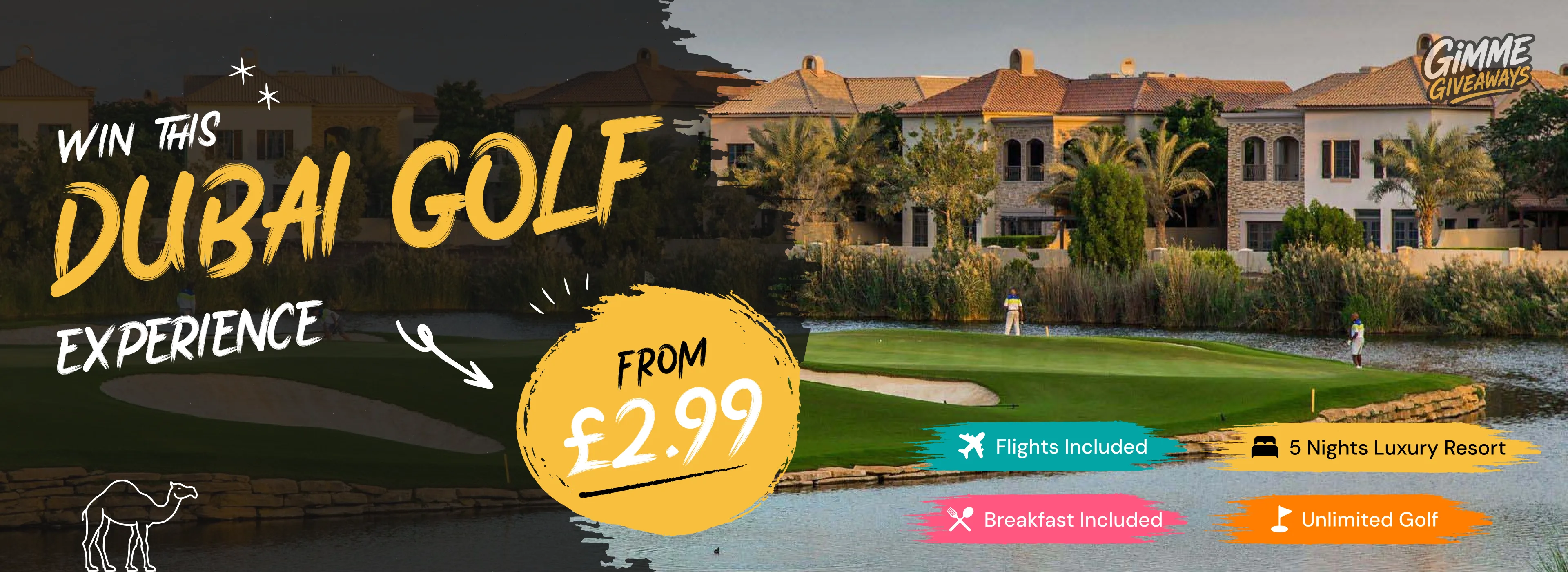 Win a Dubai golf experience — flights and 5 nights at a luxury resort
